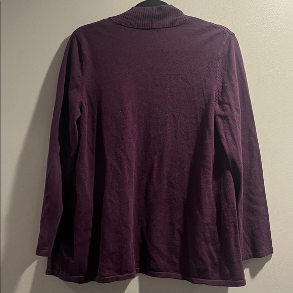 Chico's Deep Purple open front Cardigan Sweater - Picture 5 of 7